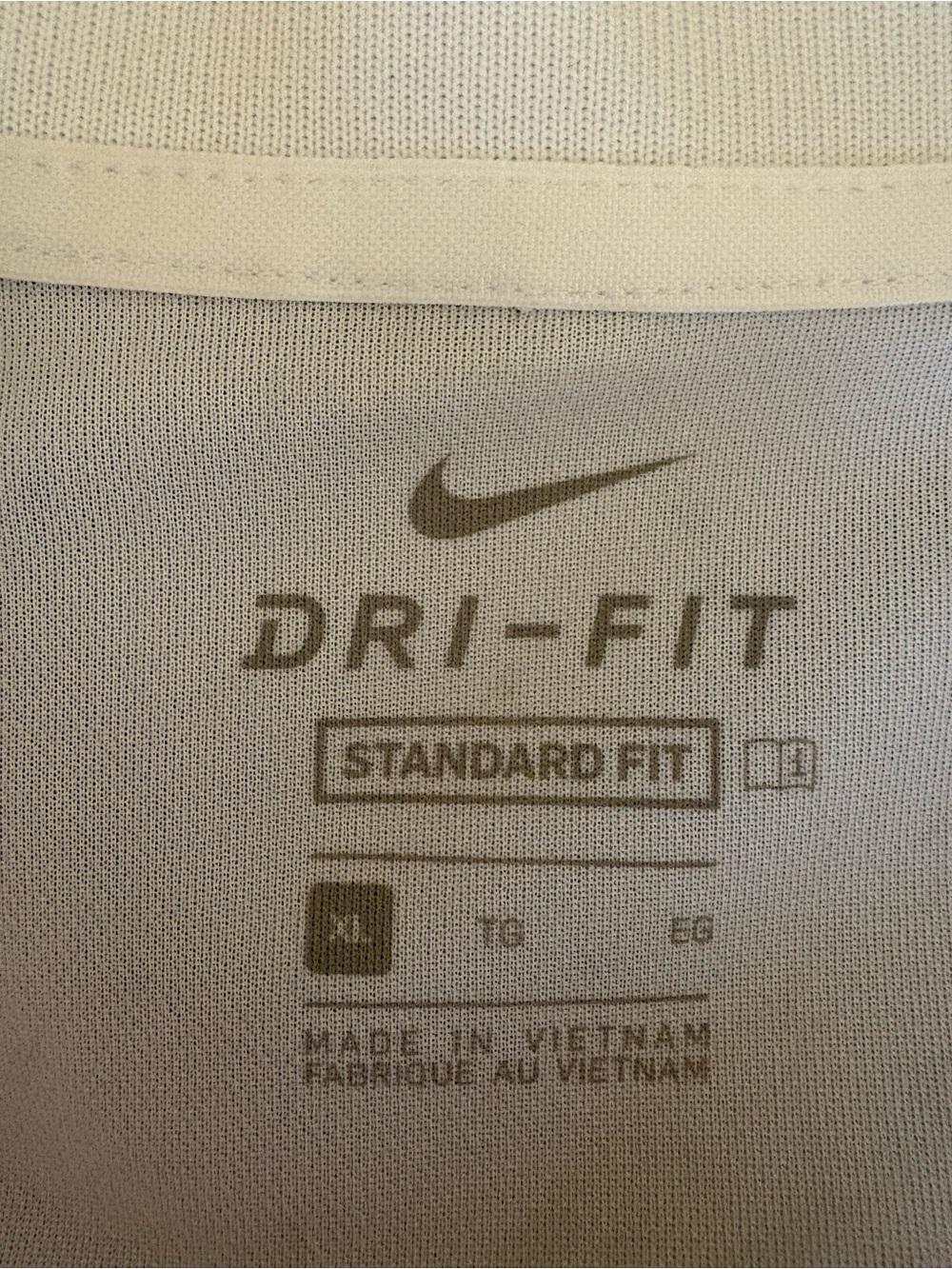 Nike White Dri-FIT Short Sleeve Polo. Size XL - Picture 3 of 4